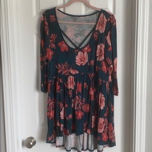 Sz 1 torrid super soft babydoll hi lo tunic